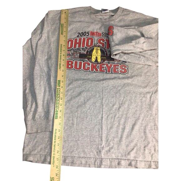 Ohio State Buckeyes Men's XL Gray Long Sleeve TShirt NCAA College University Y2K - Picture 9 of 9
